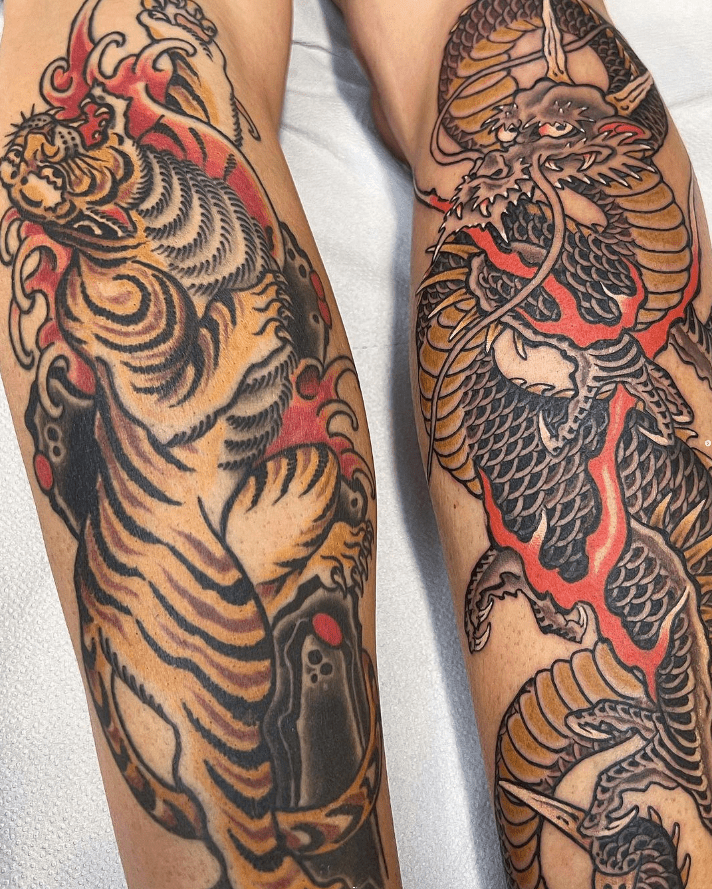 tatuaje de tigre tradicional, tatuaje de dragón tradicional, old school tiger tattoo, japanese traditional dragon tattoo tatuaje de tigre tradicional, tatuaje de dragón tradicional, old school tiger tattoo, japanese traditional dragon tattoo