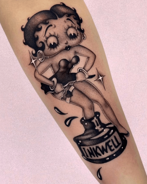 Captura-de-pantalla-2023-11-24-031918 Betty Boop Tatuaje Barcelona fineline Tattoo Sara Rosa Corazón
